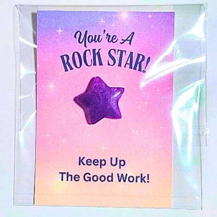 Paradise Island Gold and Silver - Wholesale Teacher/Back-to-School Card - Rock Star Teachers Reward Card – 10 Pack Stone Star Gifts