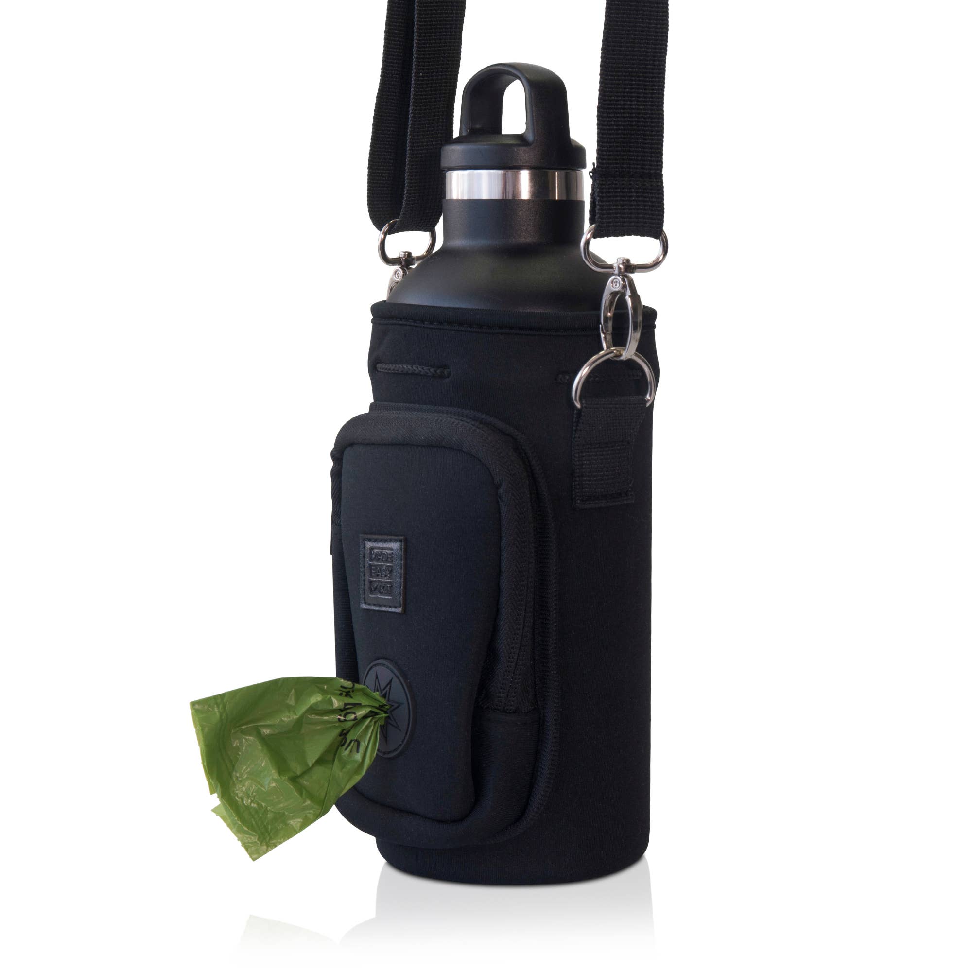 MADE EASY KIT – Suporte para garrafas/garrafeira por atacado – Kit fácil de transportar garrafa de água com bolso para saco de cocô de cachorro19