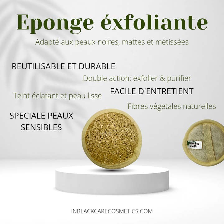 IN. BLACKCARE COSMETICS – wholesale Ansiktsexfoliant/Scrub – Dubbelverkande Exfolierande Svamp i Vegetabiliska Fibrer1