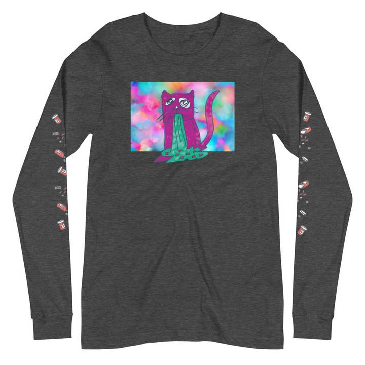 Psychedelic Long Sleeve Tee for wholesale by dailydumbcat