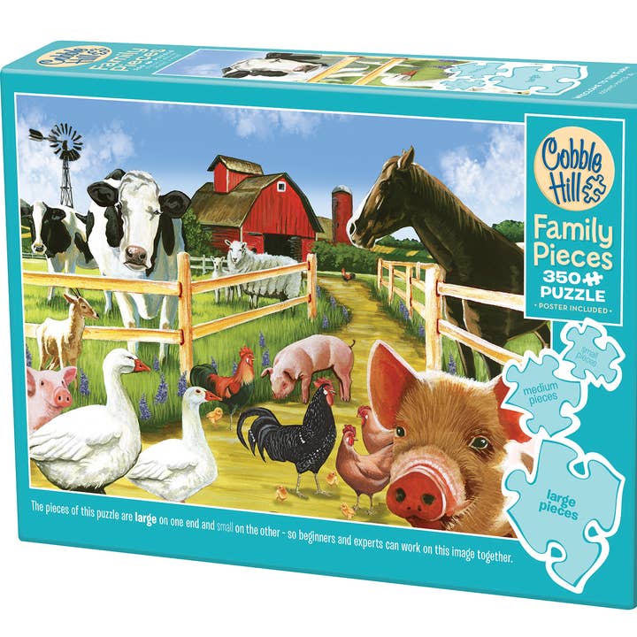 Welcome to the Farm (Family) 350pc puzzle for wholesale by Outset Games and Cobble Hill Puzzles