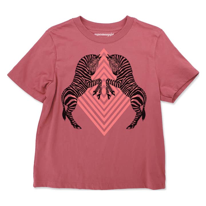 Zebras Gwenn Heavyweight Tee for wholesale by Supermaggie @ Faire