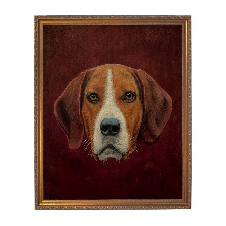 Madison Bay Co. - Historical Home Decor Reproductions - Wholesale Art Print - Fox Hound Vintage Portrait Painting Print on Canvas Wall Art13