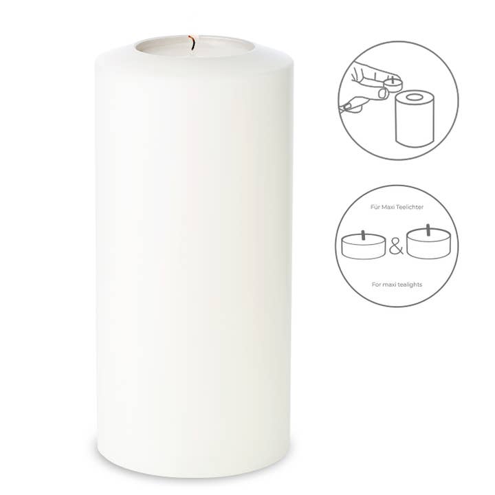 Teelichthalter Dauerkerze Cornelius Pine, Höhe 21 cm für den Großhandel von EDZARD