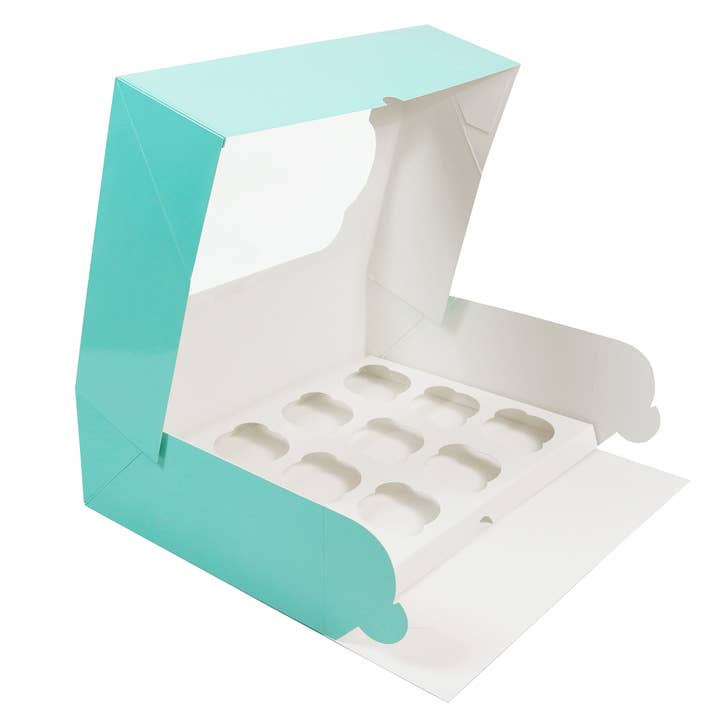 Global Sugar Art - Wholesale Cake Decorating Kit - Global Sugar Art Quarter Sheet Cake & Cupcake Box with Window and Cupcake Insert, Auto-Popup, 14 x 10 x 4 Inches, 5 Count15