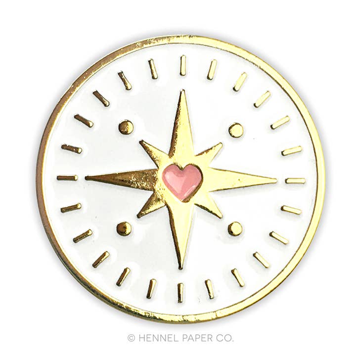 Enamel Pin - Compass for wholesale by Hennel Paper Co.