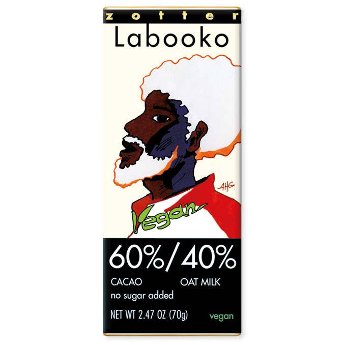 Zotter Chocolates - Wholesale Chocolate Bar - 60%/40% Cacao-Oat Milk with no added sugar (Labooko)2