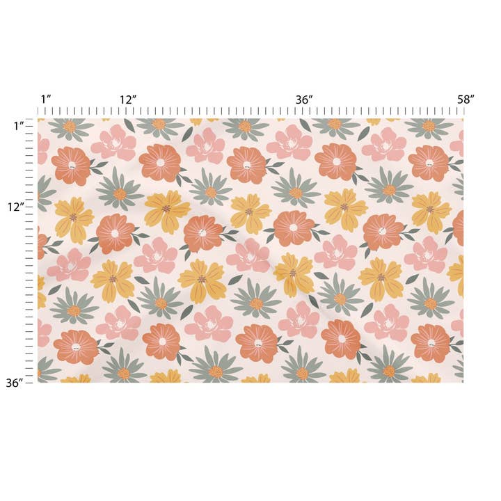 Boho Wildflowers 5 - Man Made Fabric By The Yard for wholesale by FabricSmiths