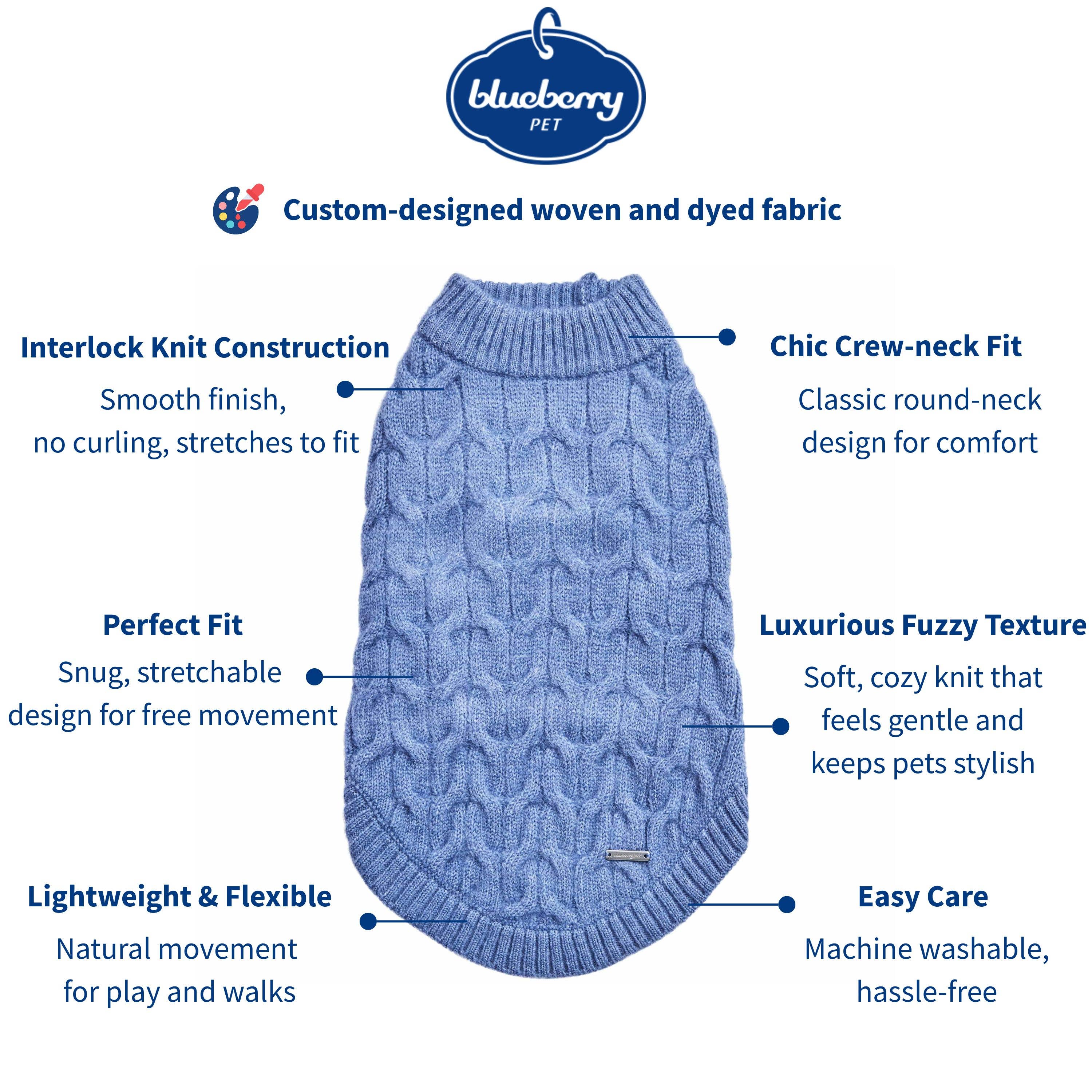 Blueberry Pet - Wholesale Pet Sweater - Dog - Custom-knit & Dyed Ultra-Soft Brushed Fuzzy Yarn Dog Sweater24