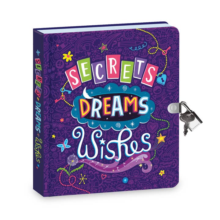 Peaceable Kingdom - Lock & Key Diary Secrets, Dreams, Wishes for wholesale by Just Imagine Toys