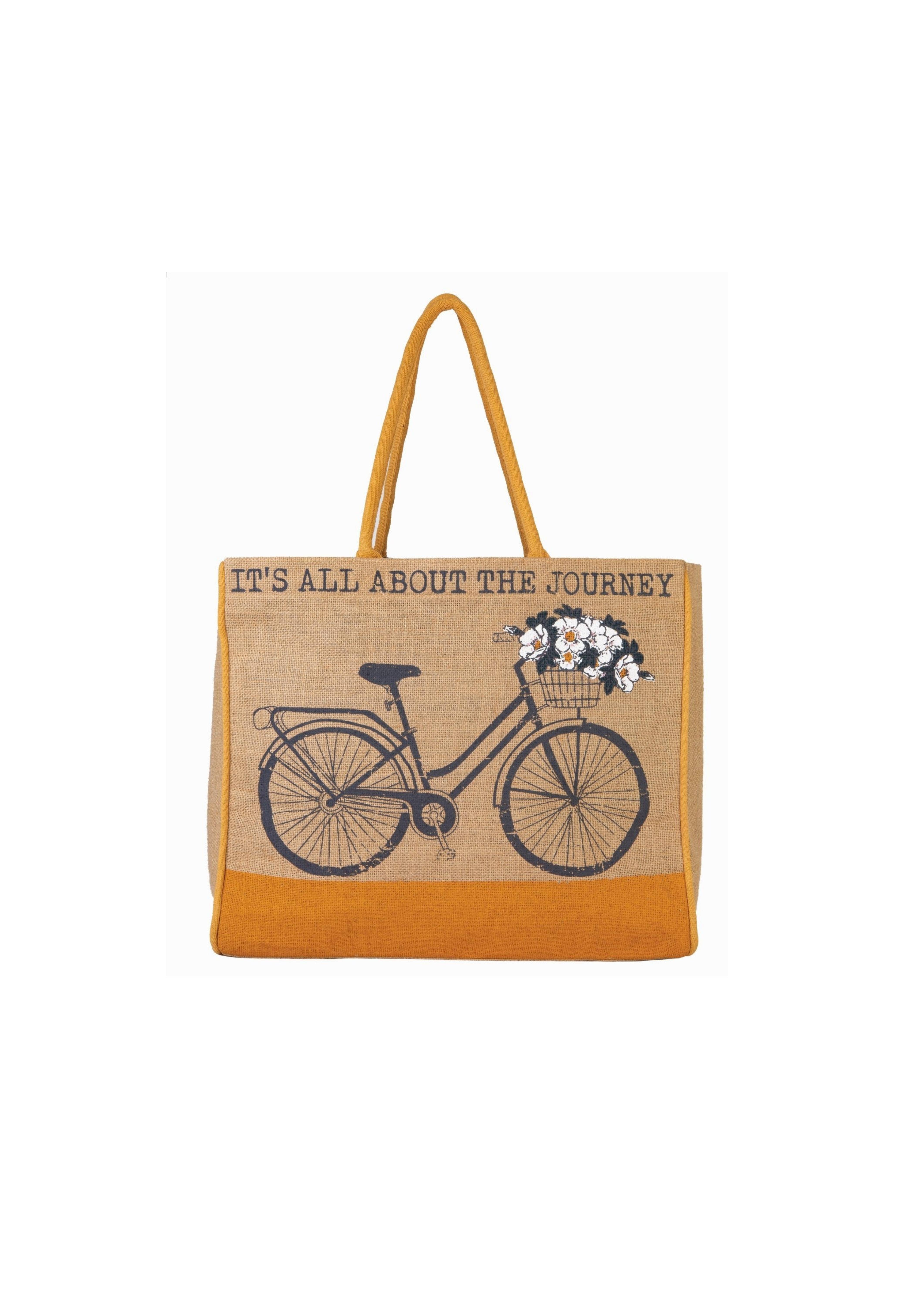 Mona B. - Wholesale Tote Bag - Women's - Trust The Journey Eco-Friendly Burlap Tote B-542