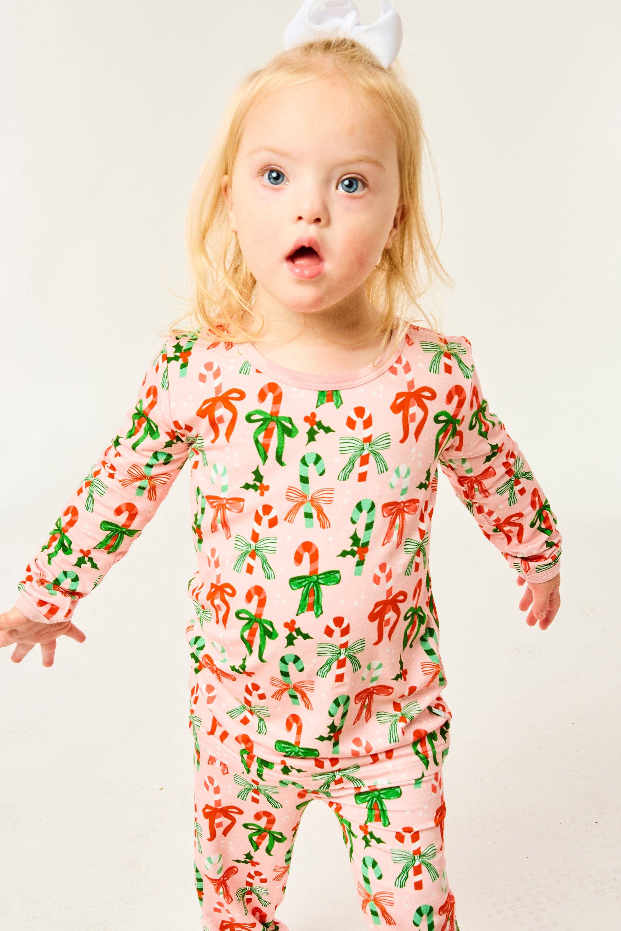 Clover Baby & Kids - Wholesale Sleepwear Set - Kids - Long Sleeve Pajama Set - Candy Canes2