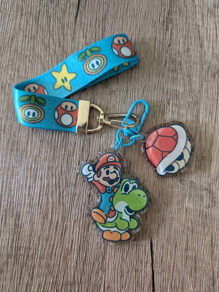 Super Mario - Wristlet Lanyard Keychain Charms for wholesale by Sadsquatch