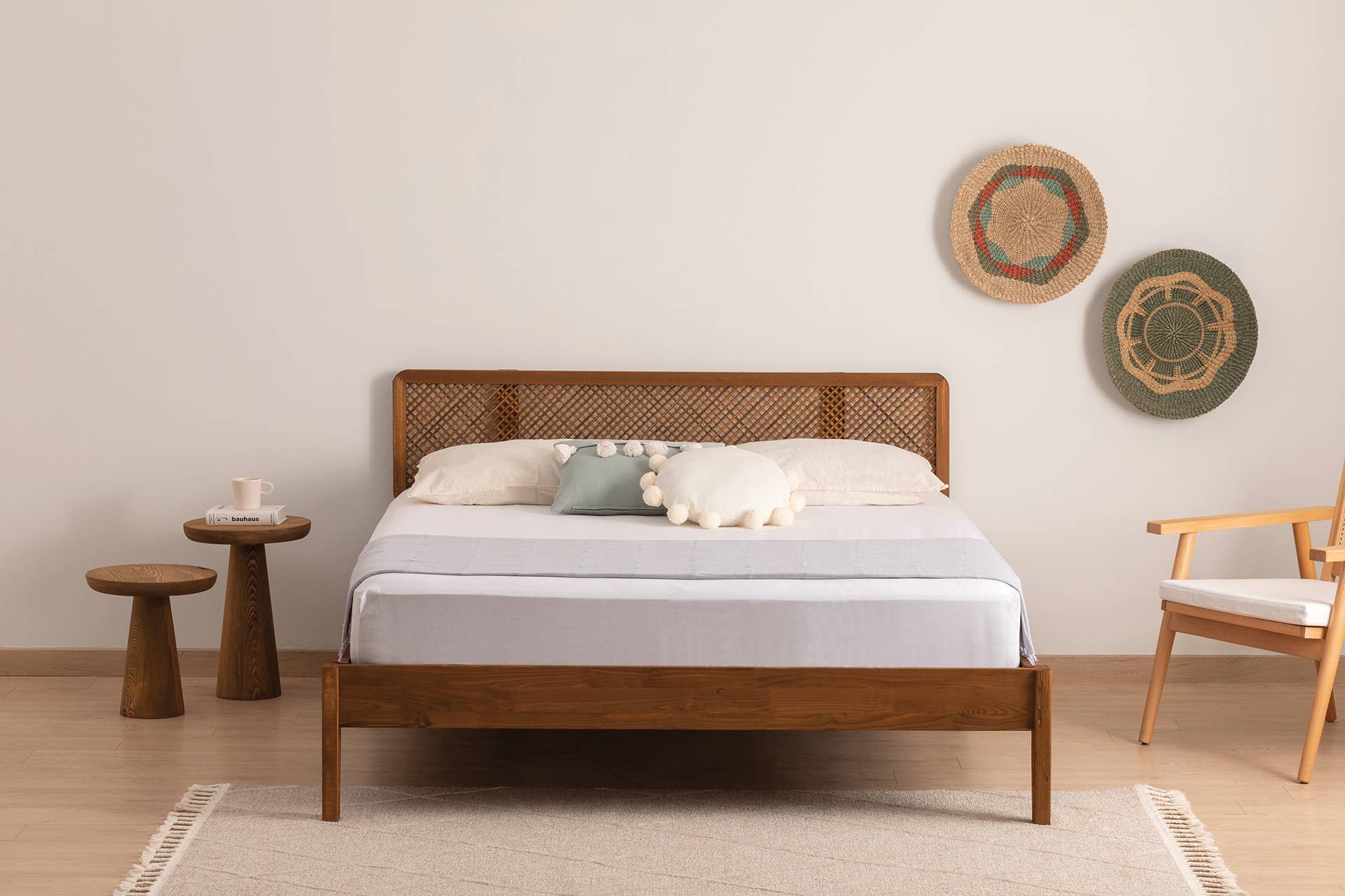 Deholzwart GmbH - Wholesale Bed - İzabelya Model - Pine Wood Bed Single Bed - BROWN