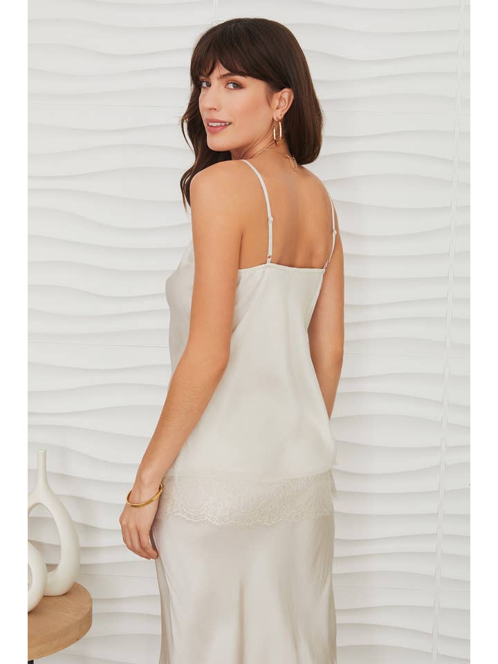 MILIO MILANO - Wholesale Tank Top - Women's - SILKY LACE CAMI (235002-2029-2-CAMEL)4