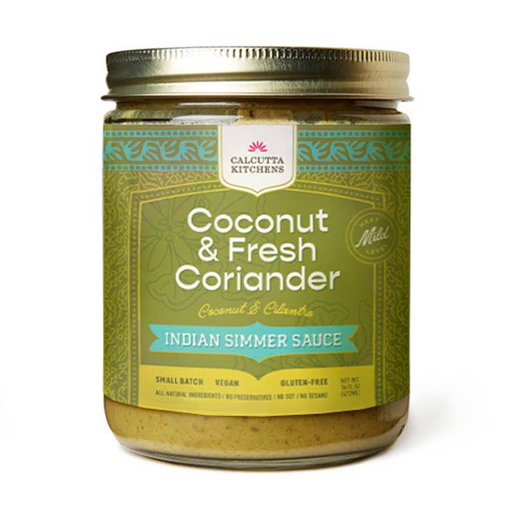 Coconut and Fresh Coriander Simmer Sauce 16oz for wholesale by Calcutta Kitchens
