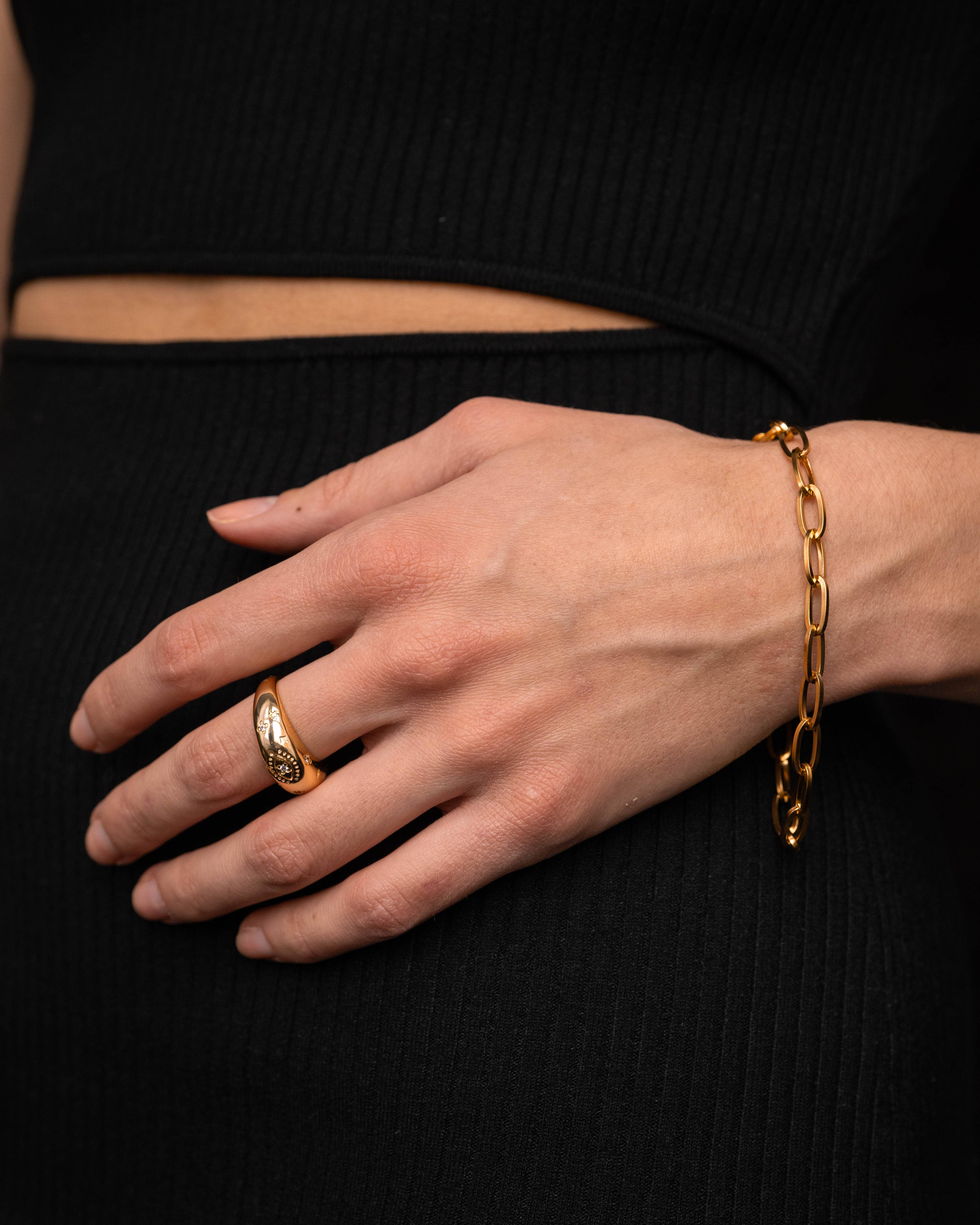 HoopLa - Wholesale Band/Stacked Ring - Evil Eye Dome Stacking Ring- Galaxy Confetti Ring4