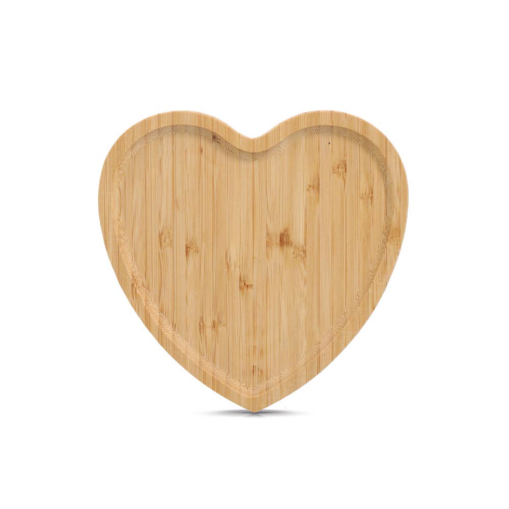 lysebrun Serveringsbakke "Hjerte", Bambus 100% FSC for engroshandel på Faire0