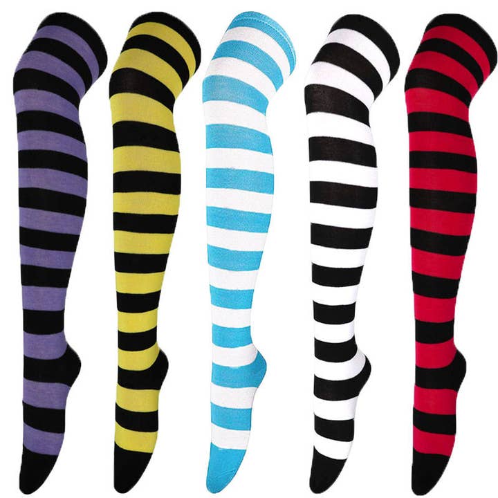 Striped Knee High Socks for wholesale by MoodGold