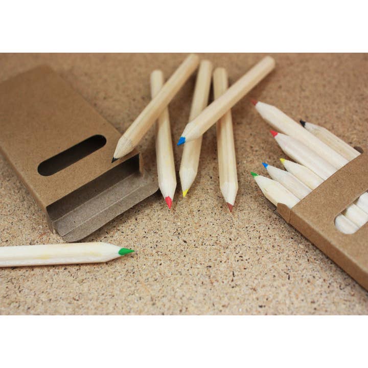 eBuyGB Craft Blanks - Wholesale Colored Pencil - Pack of 6 Colouring Pencil Crayons Party Bag Wedding Favours
