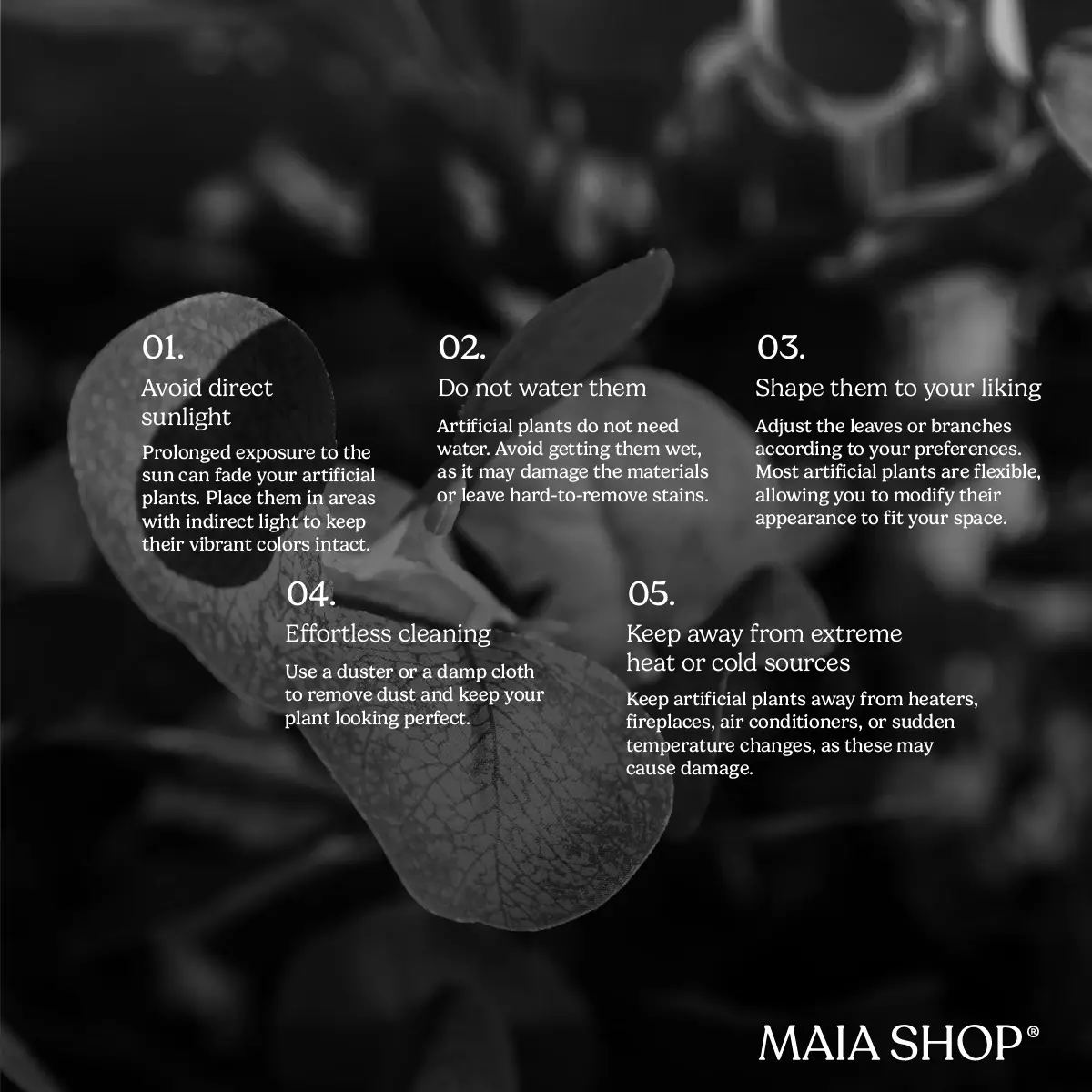 Maia Shop: No Duties for the US - Vente Plantes artificielles - Arbre d'eucalyptus artificiel de 1,80 m5