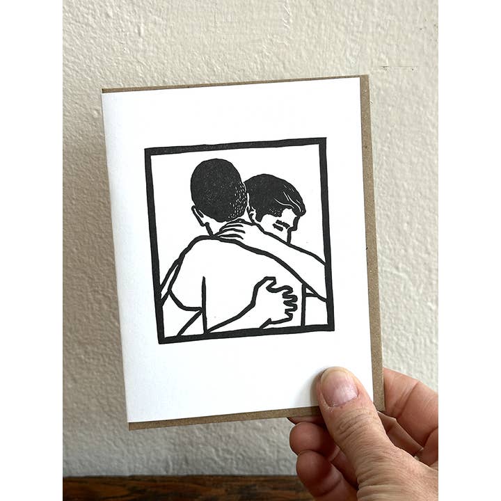 Lynn-oleum – Cartão de amor por atacado – Homem/Homem Abraço CARTIMS CARTIMS1