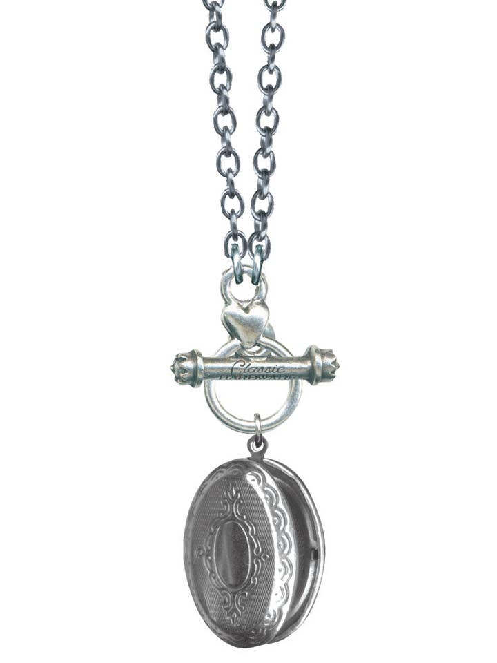 Oval Locket Rockware Necklace with Toggle Closure for wholesale by Classic Hardware