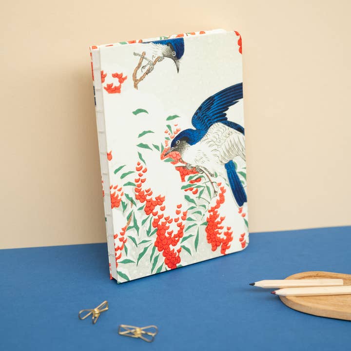 Grupo Erik USA LLC - Wholesale Notebook - KOKONOTE JAPANESE FLYCATCHERS SEWN A5 NOTEBOOK