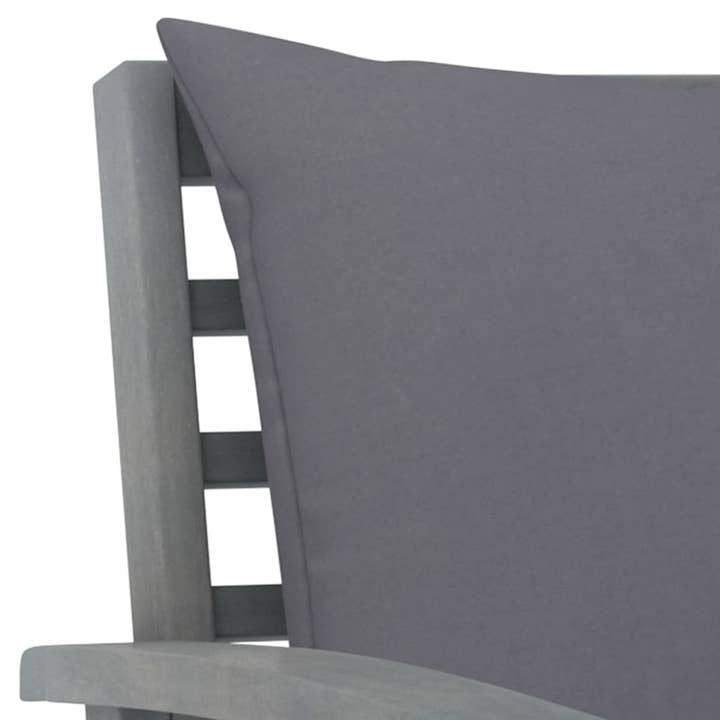 Grey 5 Piece Garden Lounge Set with Cushion Solid Acacia Wood Gray for wholesale on Faire4