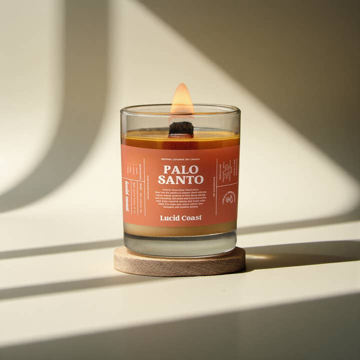 Palo Santo Massage Candle for wholesale by Lucid Coast | Scented Candles and Perfume