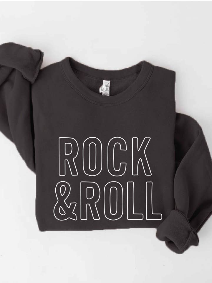 ROCK AND ROLL Sweatshirt for wholesale by OAT COLLECTIVE