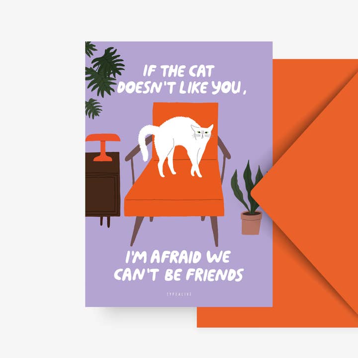 Postal / Petisfaction "Los gatos" no pueden ser amigos para venta al por mayor de typealive