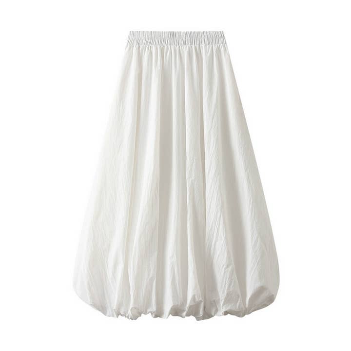 ACCITY - Wholesale Skirt - Women's - High-Waist Slim Fit Balloon Midi Skirt_CWBMS0367