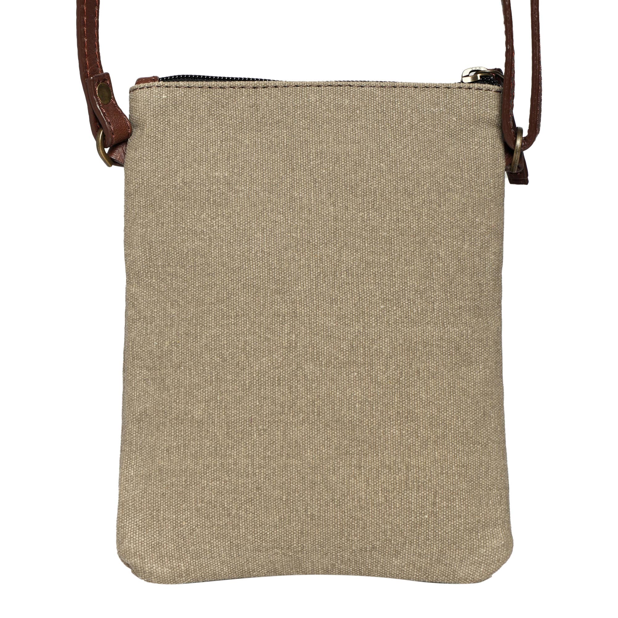 Mona B. - Venta al por mayor Bandolera - Mujer - Bolso bandolera de lona y cuero sintético Ava Stone Ice Grey.3