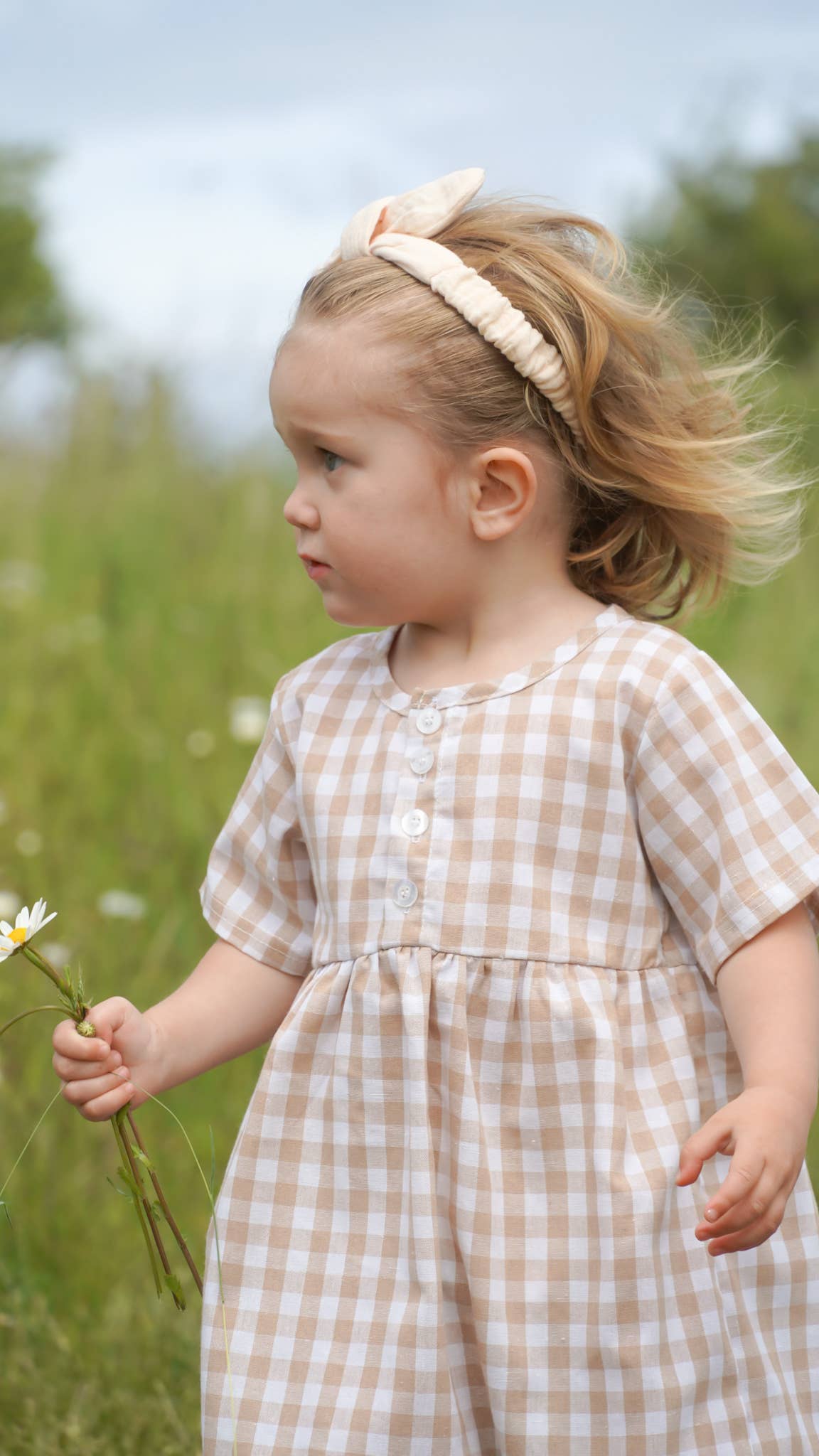 Aurelia & Co. Baby - Wholesale Dress - Kids - Gingham Linen Blend Dress 6