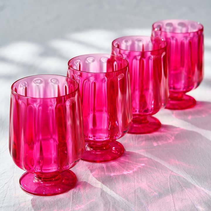 The Wine Savant / Khen Glassware - Wholesale Wine Glass - Unbreakable Acrylic Plastic Goblet Wine Glass, 15OZ Hot Pink1