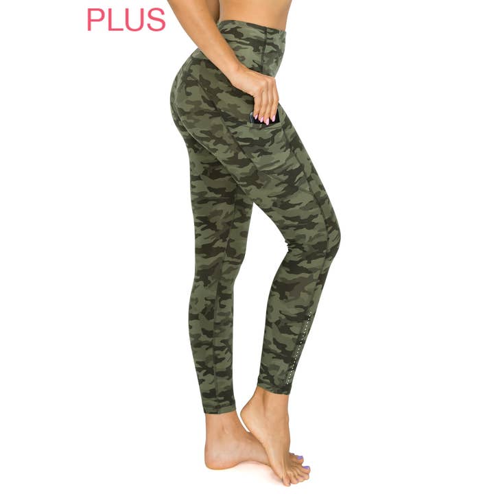 MULTI Plus Size Premium Activewear 7/8 Length Leggings for wholesale on Faire