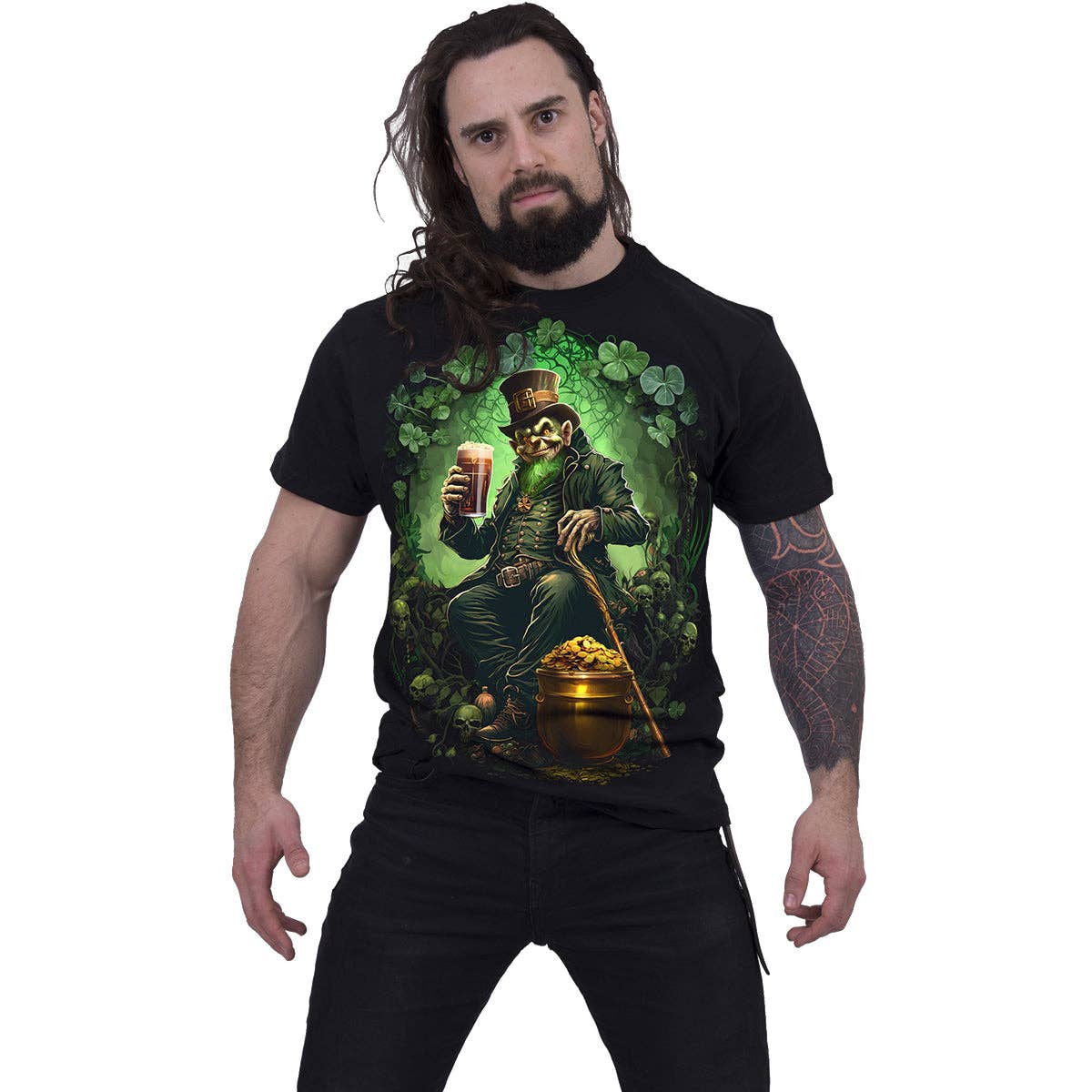 Spiral – T-shirt gráfica - Unissexo por atacado – SHENANIGANS - T-Shirt Preto2