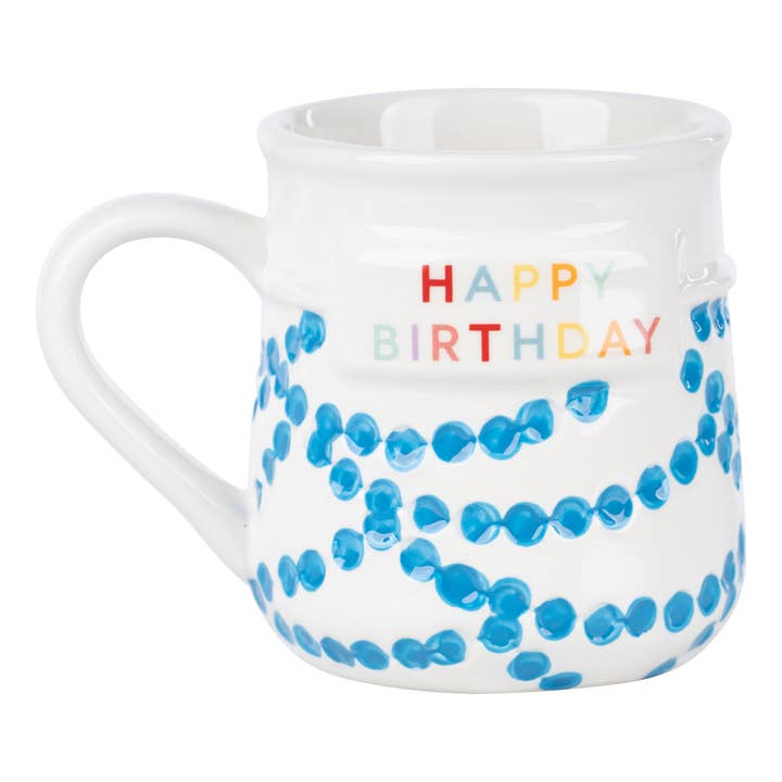 Happy Birthday Garland Mug for wholesale by Glory Haus