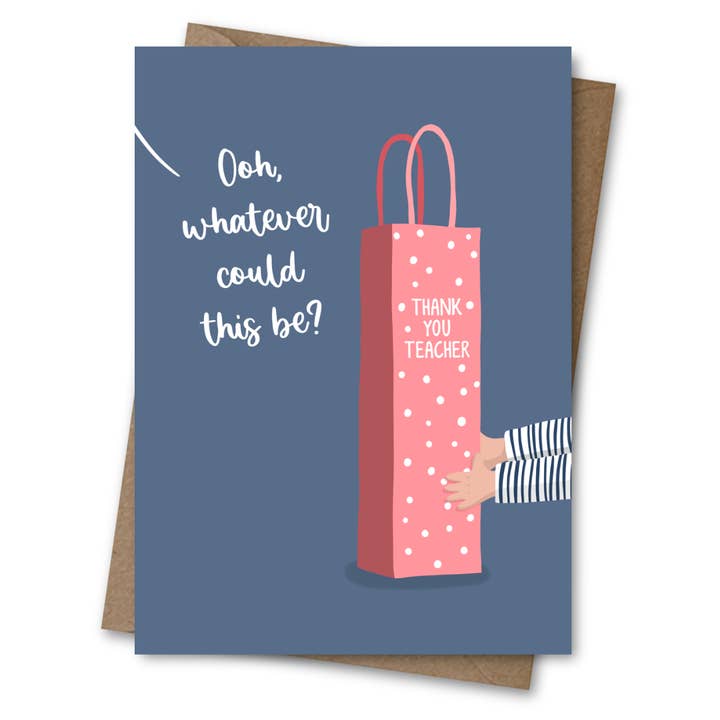 Thank You Teacher A6 Card for wholesale by Sassy Sarah