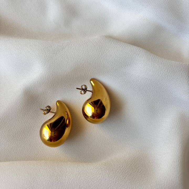 Duestelle Italia - Wholesale Hoop Earrings - Goccia Bold Gold Earrings