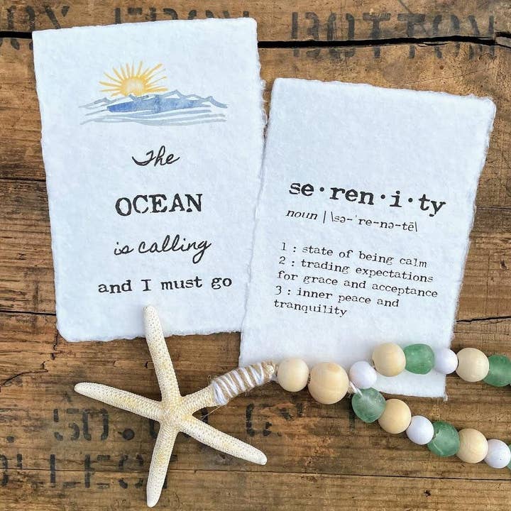 Alison Rose Vintage – wholesale Konsttryck – havet kallar offerttryck på handgjort bomullspapper5