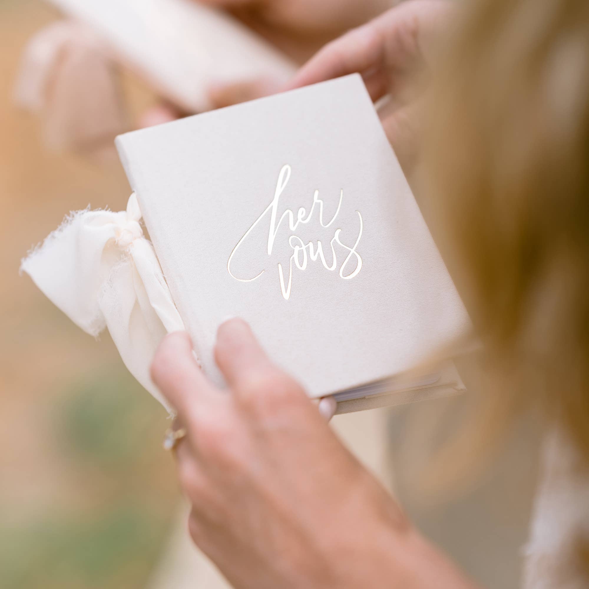 Everbae - Wholesale Journal/Diary - Velvet Hardcover Wedding Vow Books with Silk Ribbon15