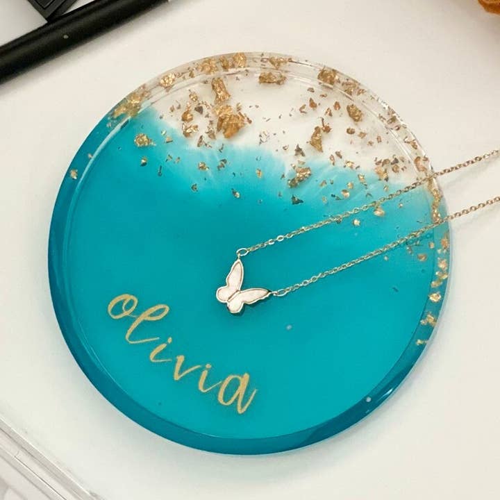 Personalized Resin Coaster – Customizable, Handmade, Durable for wholesale by Spring Resin Studio