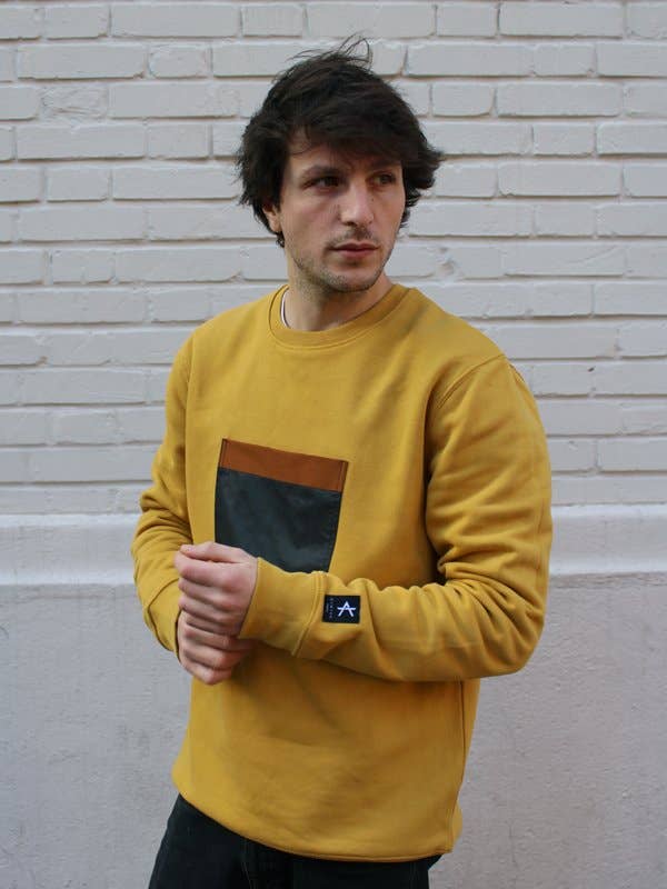 Jiba sweatshirt - Ochre for wholesale by Kanten