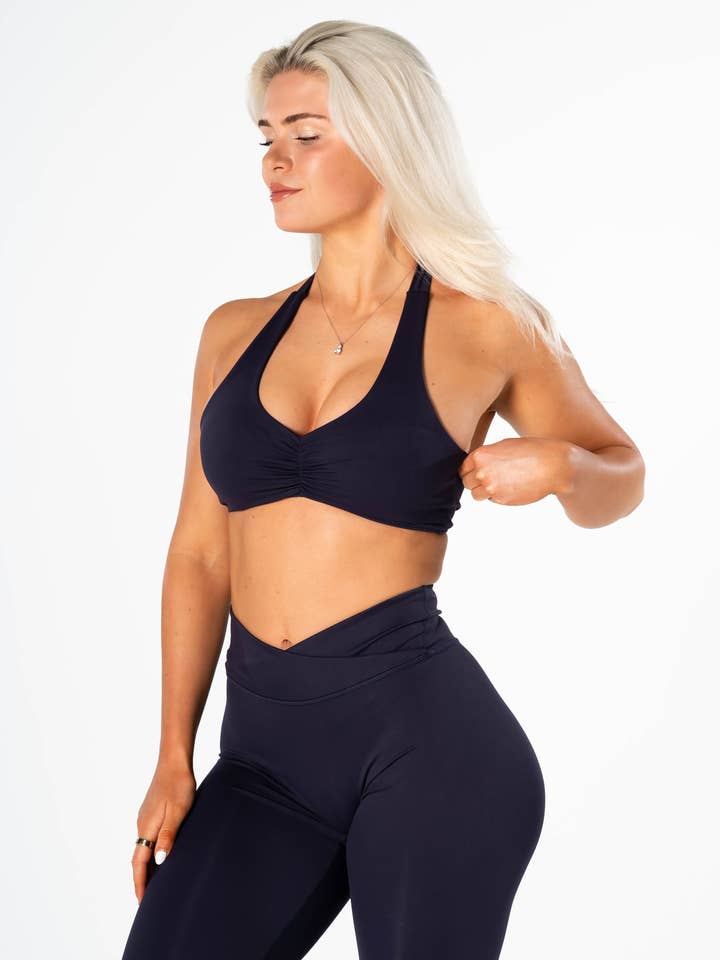 Top Mute con cuello halter - Azul para venta al por mayor de Relode AB