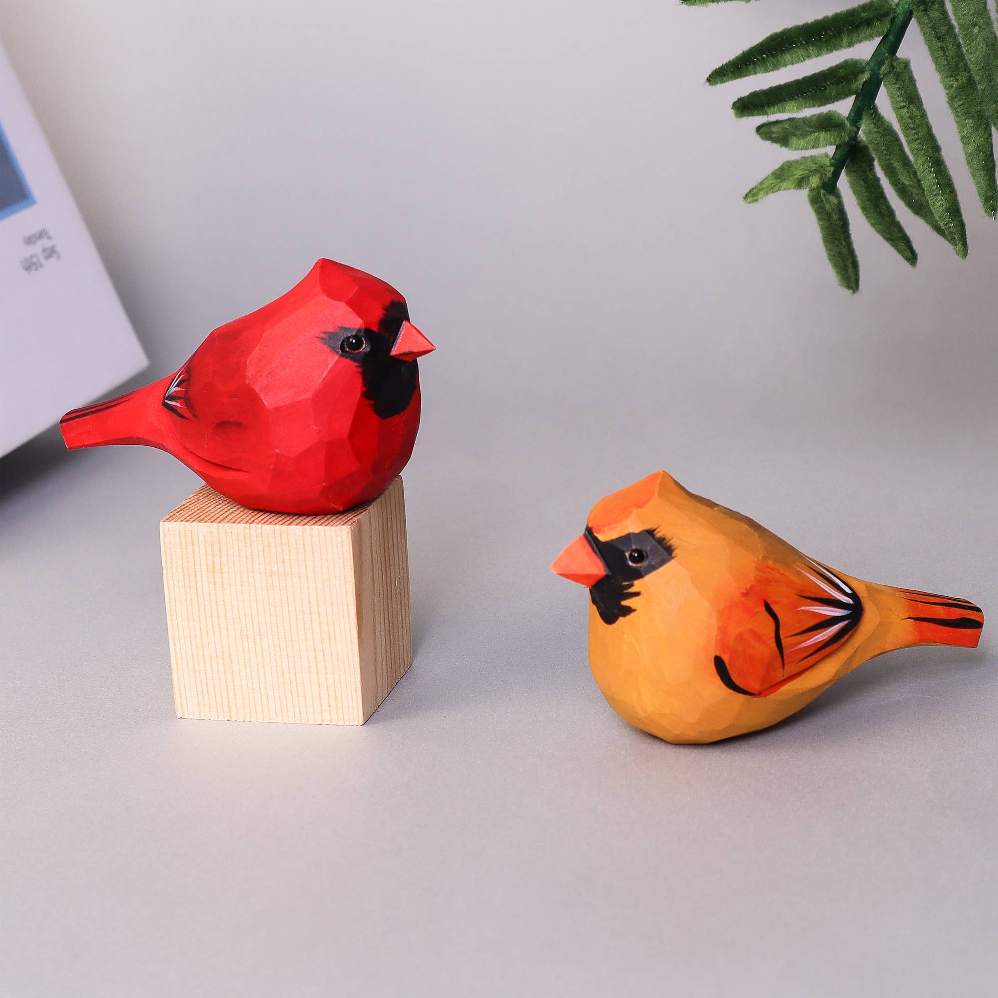 Kitsville - Wholesale Decorative Figurine - Hand Carved Cardinal (Two Birds), Unique Gift for Loved Ones7