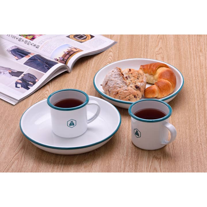 Laguiole - Venta al por mayor Conjuntos de vajilla - Set "Picnic Vintage" de 2 tazas y 2 platos