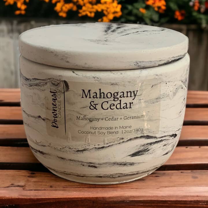 Mahogany & Cedar for wholesale by Downeast Candle Company