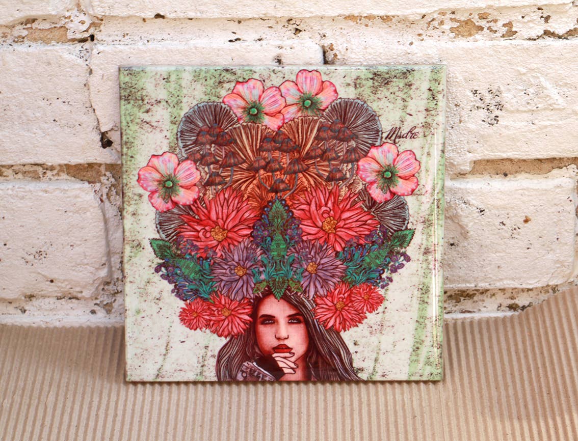 Msdre – wholesale Wall tile – Flower Crown Festival Fairy Art Decorative Ceramic Tile 6''